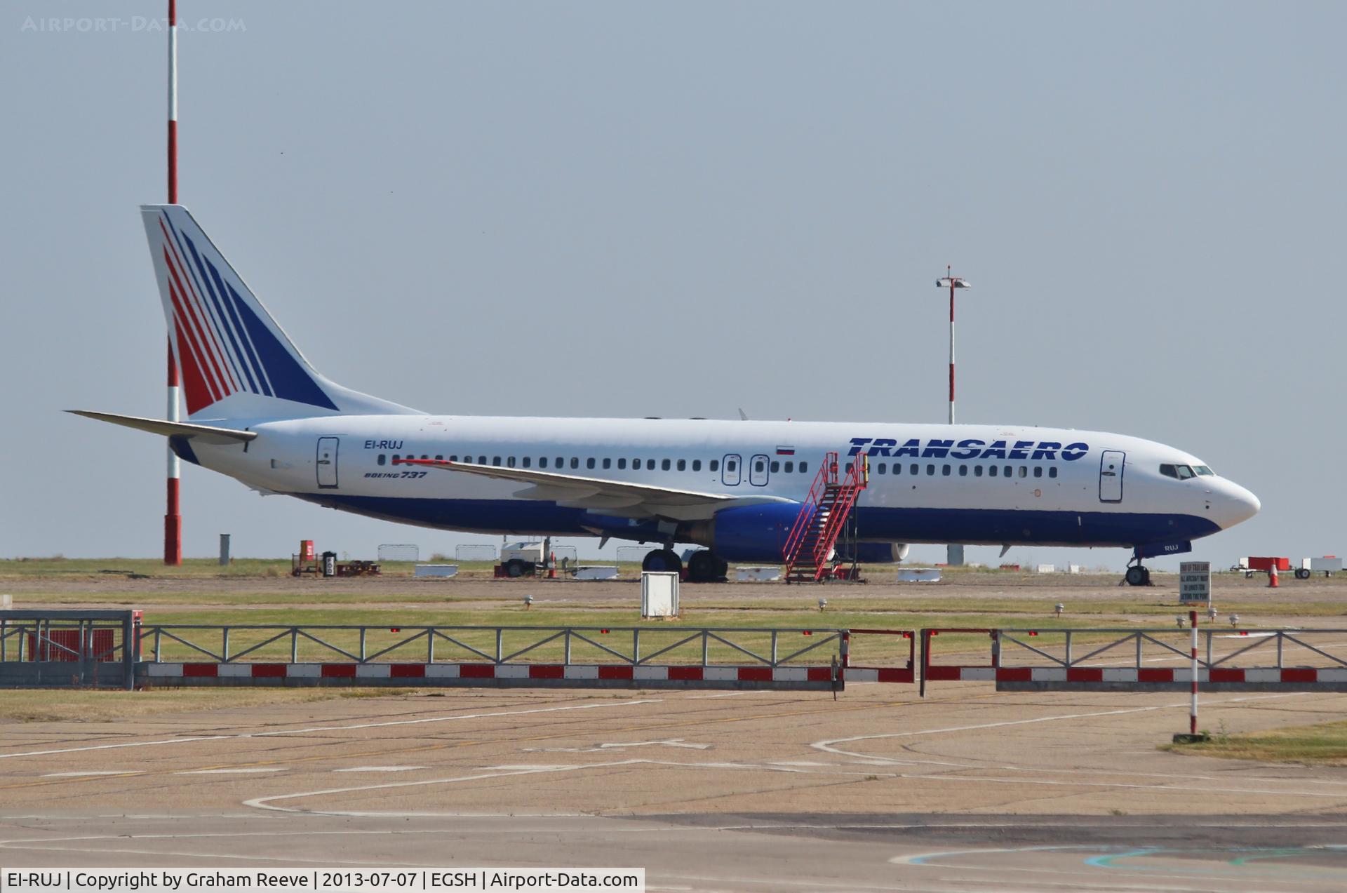 EI-RUJ, 1999 Boeing 737-81Q C/N 29049, Parked at Norwich.
