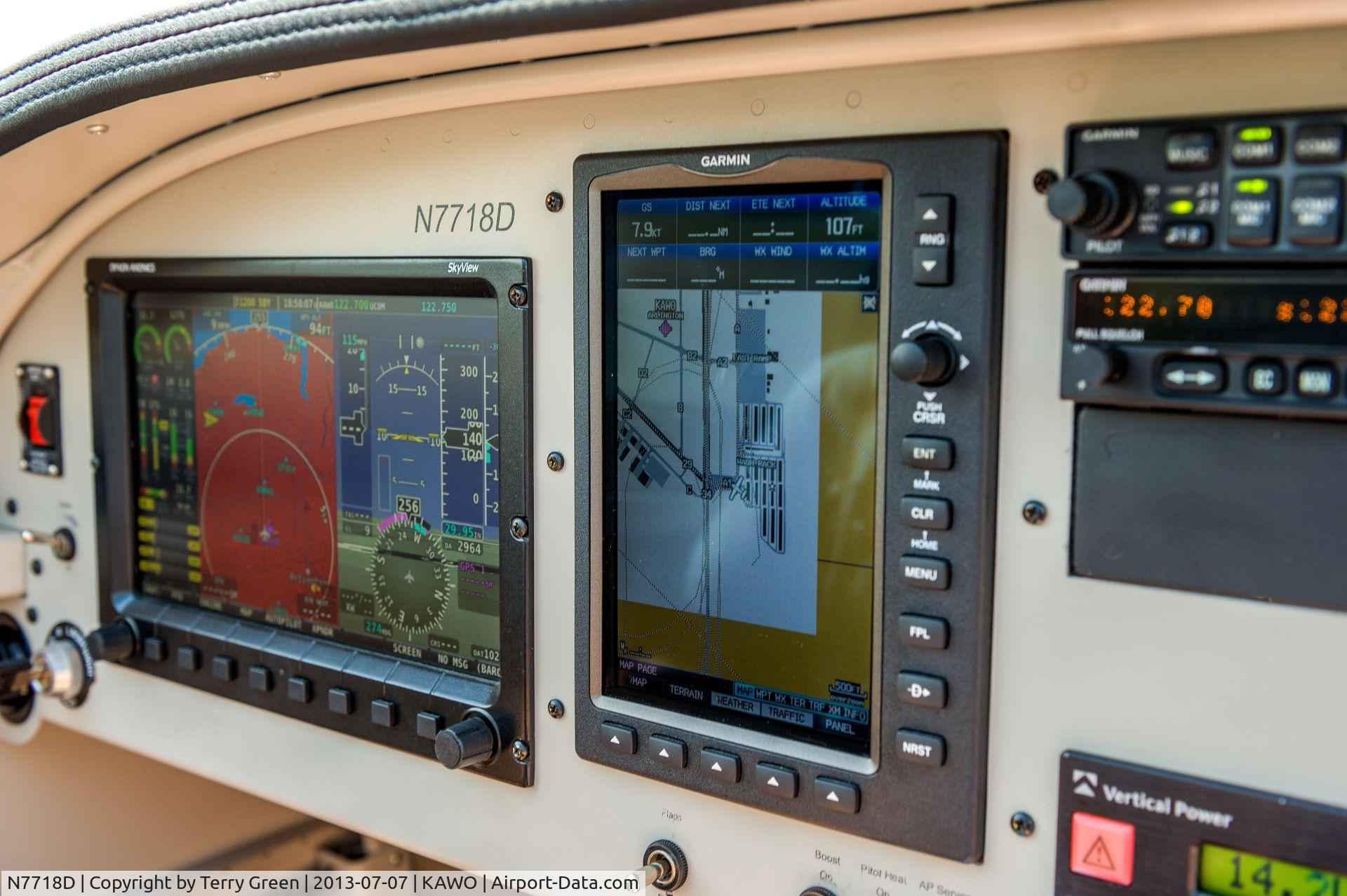 N7718D, 2010 Vans RV-7 C/N 73442, Cockpit view from a Black Jack Squadron member.