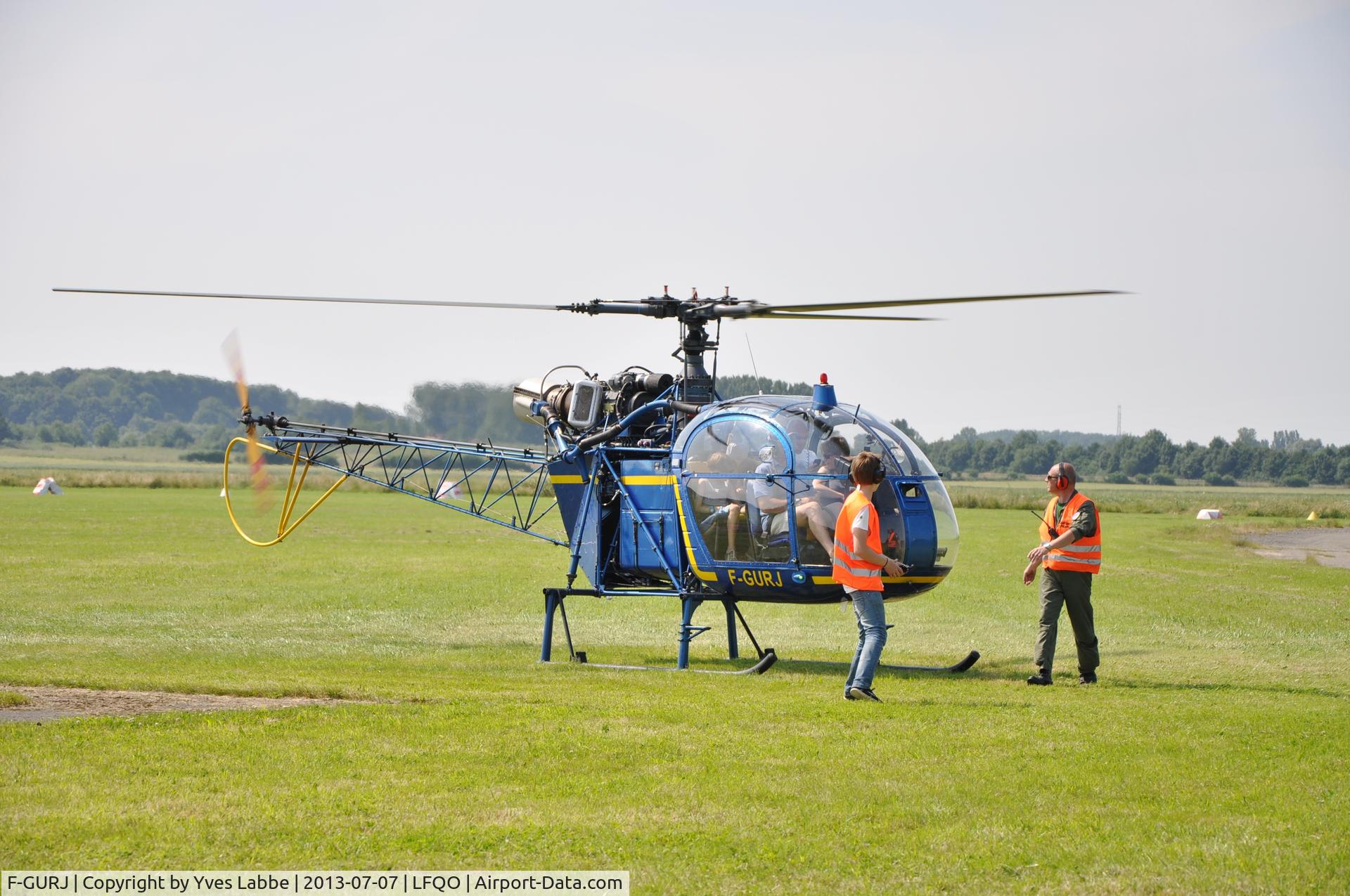 F-GURJ, 1962 Sud SE-3130 Alouette II C/N 1741, At Lille Marcq airfiled air meeting on July 7 2013 for short public flights