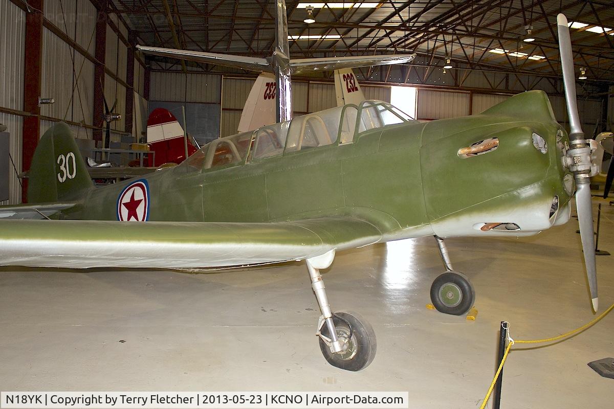 N18YK, Yakovlev Yak-18 C/N 18-1432030, Exhibited at Planes of Fame Museum , Chino , California