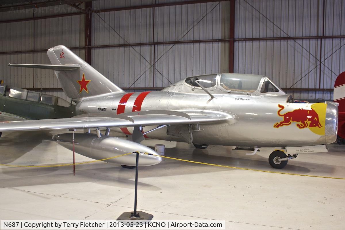 N687, 1953 Mikoyan-Gurevich MiG-15UTI C/N 1A02005, Exhibited at Planes of Fame Museum , Chino , California