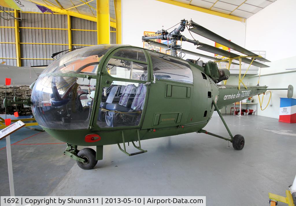 1692, Aérospatiale SA-316B Alouette III C/N 1692, Preserved inside St-Victoret Museum... Was used by French Army by the past and based at 5th RHC of Pau Air Base