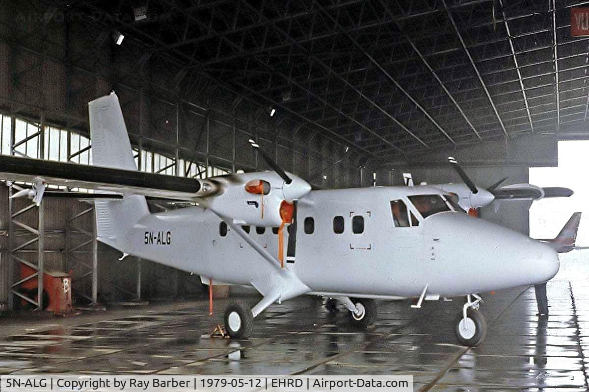 5N-ALG, 1979 De Havilland Canada DHC-6-300 Twin Otter C/N 612, De Havilland Canada DHC-6-300 Twin Otter [612] (Schreiner Airways) Rotterdam~PH 12/05/1979. Image taken from a slide.