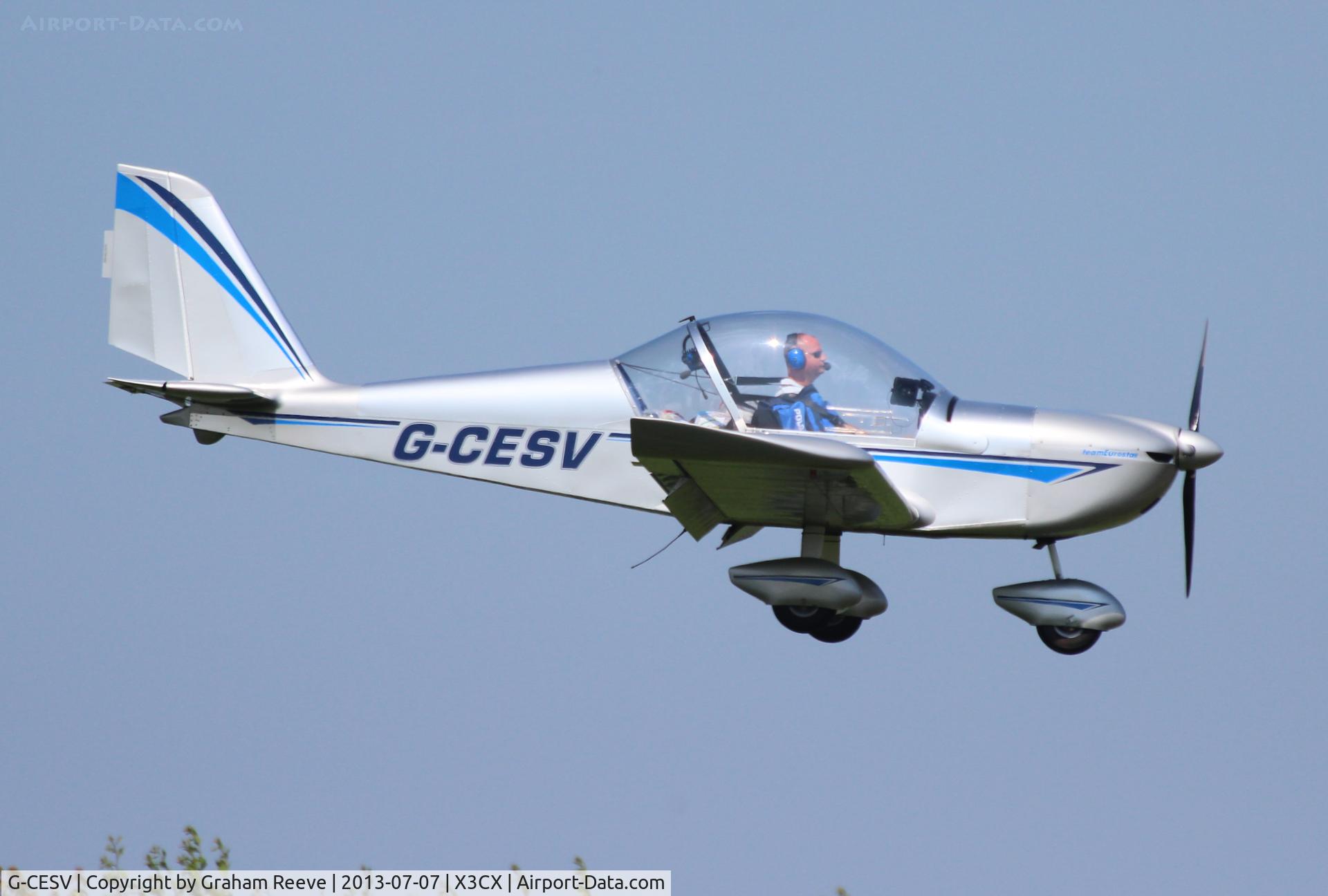 G-CESV, 2007 Cosmik EV-97 TeamEurostar UK C/N 3011, Coming into land at Northrepps.