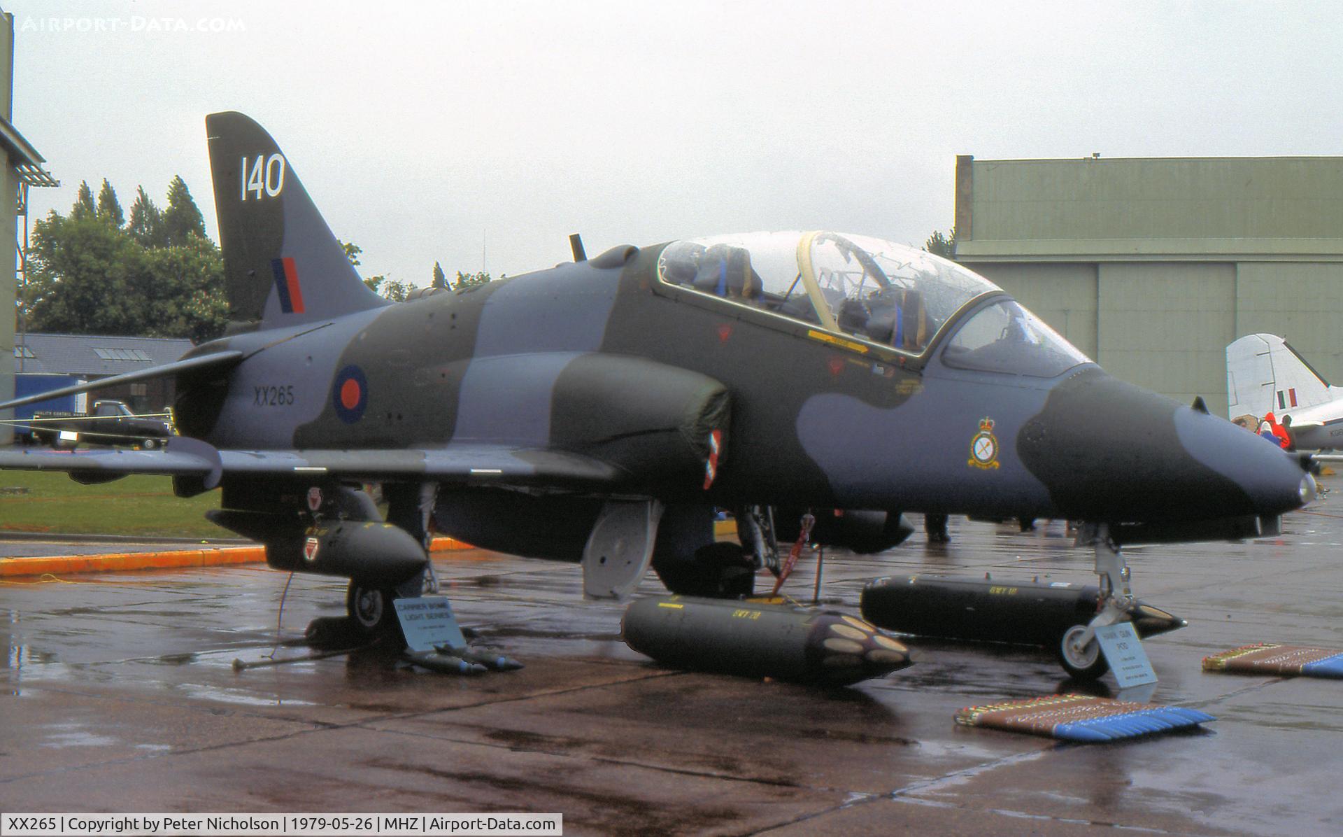 XX265, 1979 Hawker Siddeley Hawk T.1 C/N 101/312101, Hawk T.1 of 234 Squadron at RAF Brawdy on display at the 1979 RAF Mildenhall Air Fete.