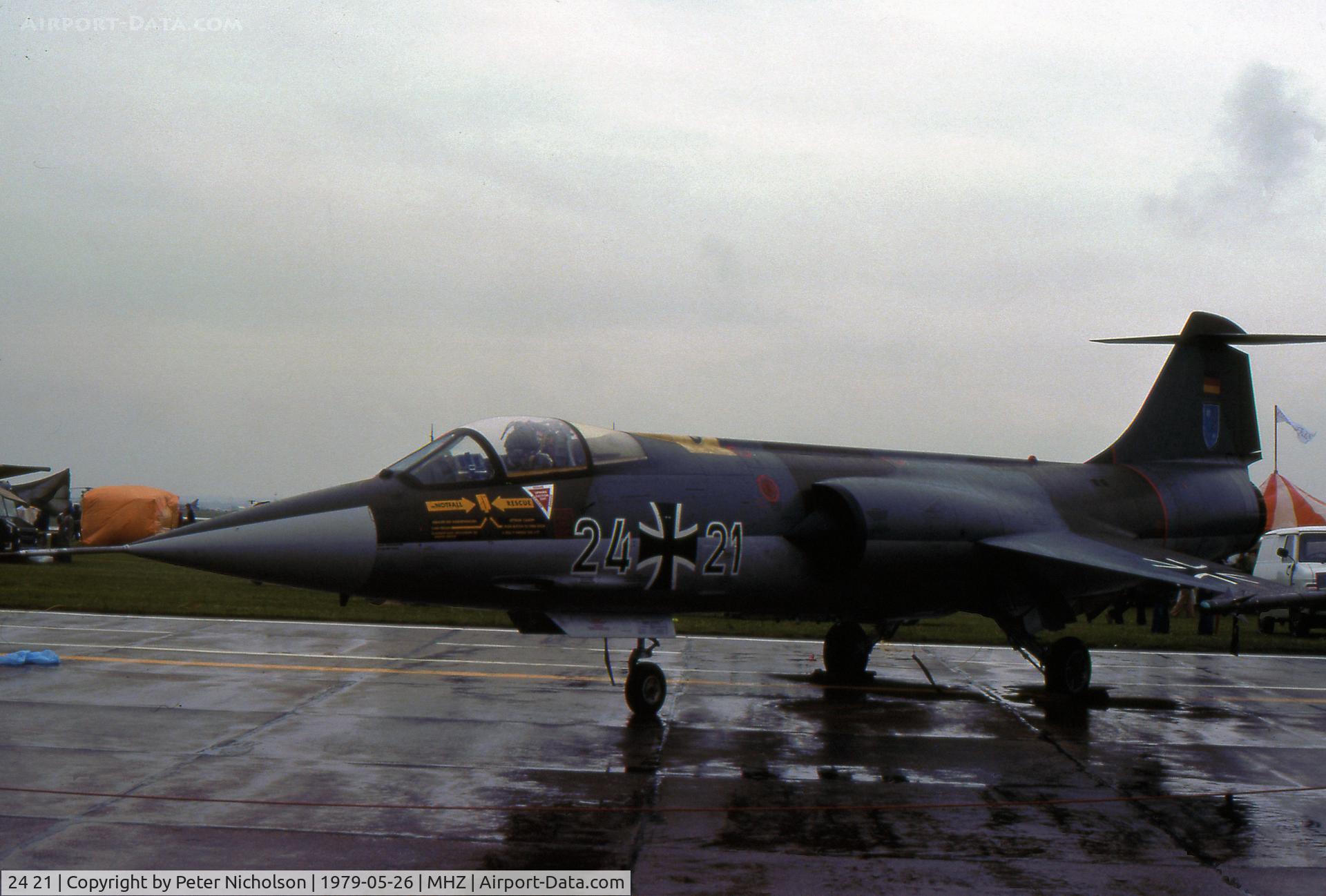 24 21, Lockheed RF-104G Starfighter C/N 683-8163, RF-104G Starfighter of German Air Force's WS-10 on display at the 1979 RAF Mildenhall Air Fete.