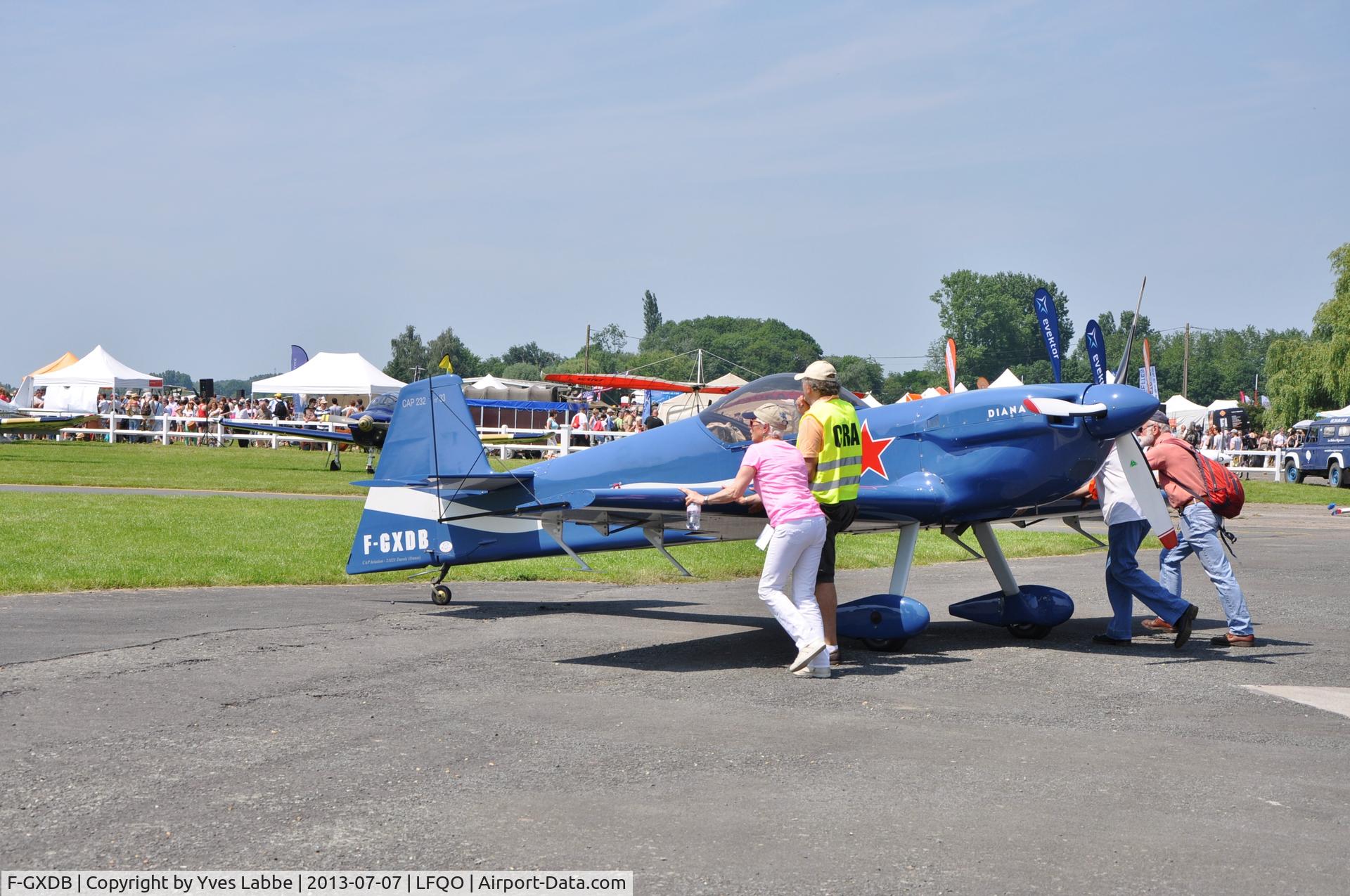 F-GXDB, 2001 Mudry CAP-232 C/N 33, going to take off at airfield Lille Marcq, air show on July 07 2013