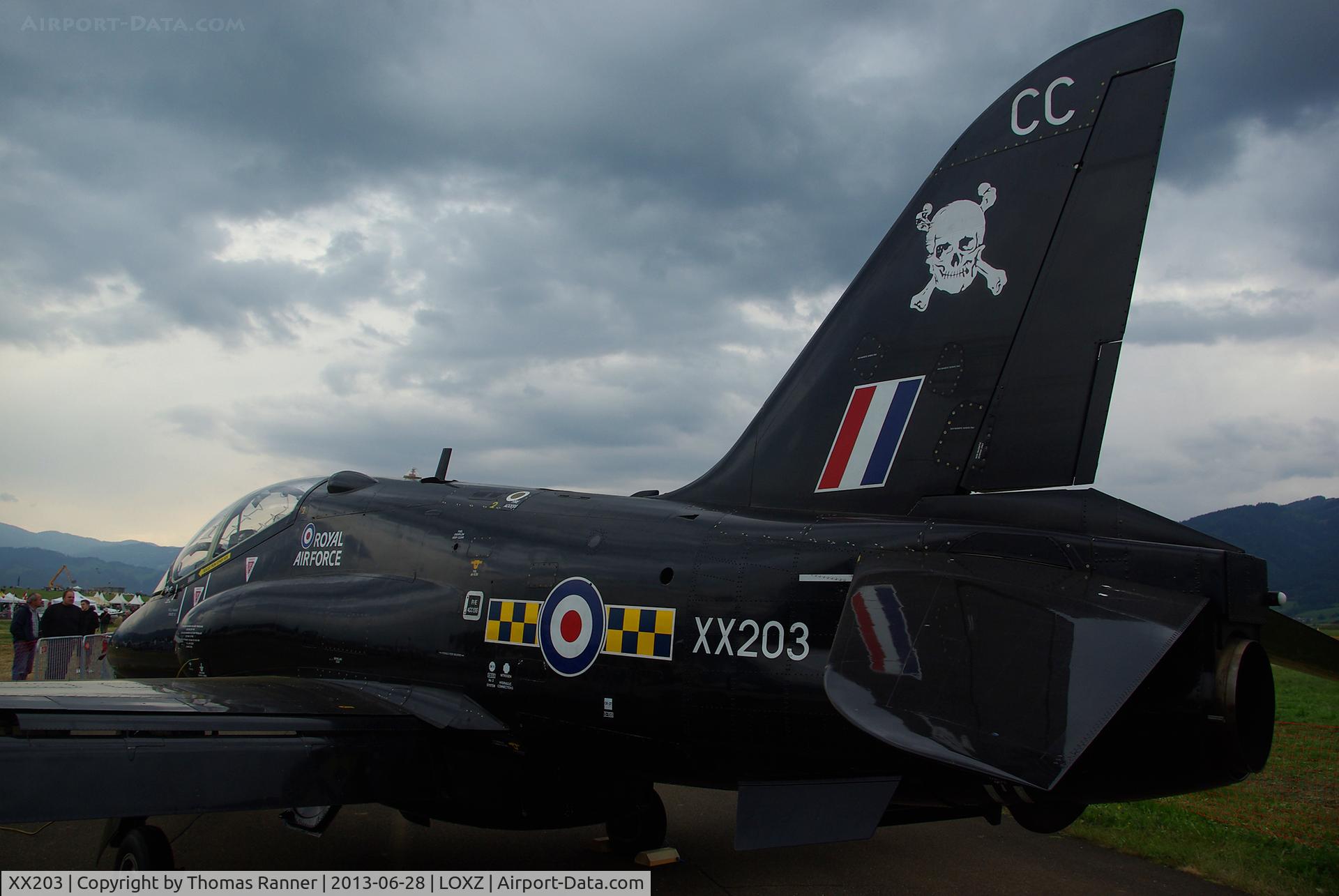 XX203, 1978 Hawker Siddeley Hawk T.1A C/N 050/312050, RAF BAe Hawk