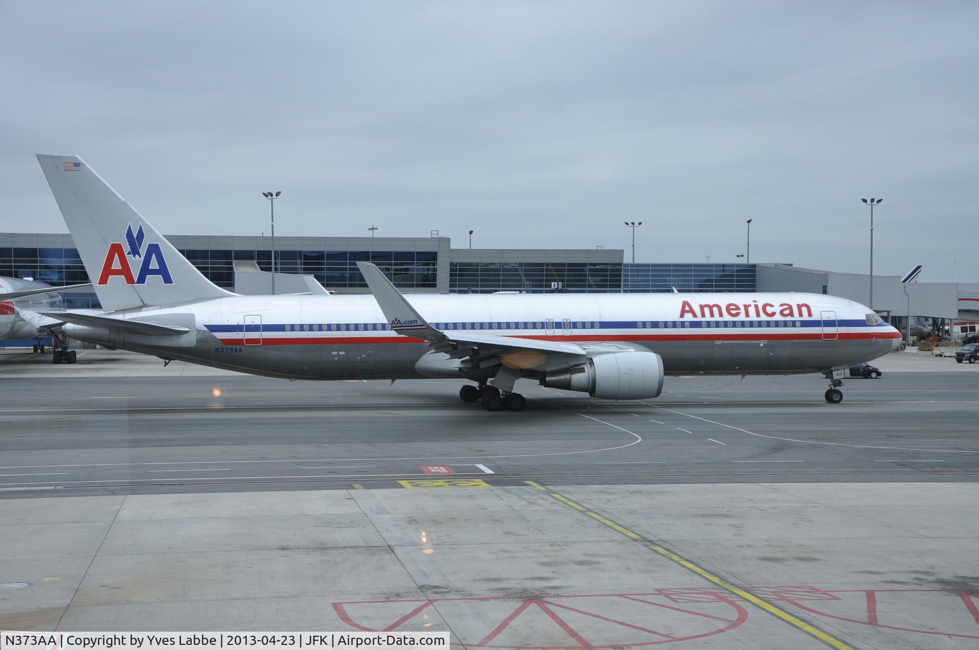 N373AA, 1992 Boeing 767-323 C/N 25200, Ready for take off at JFK airport on April 23 2013