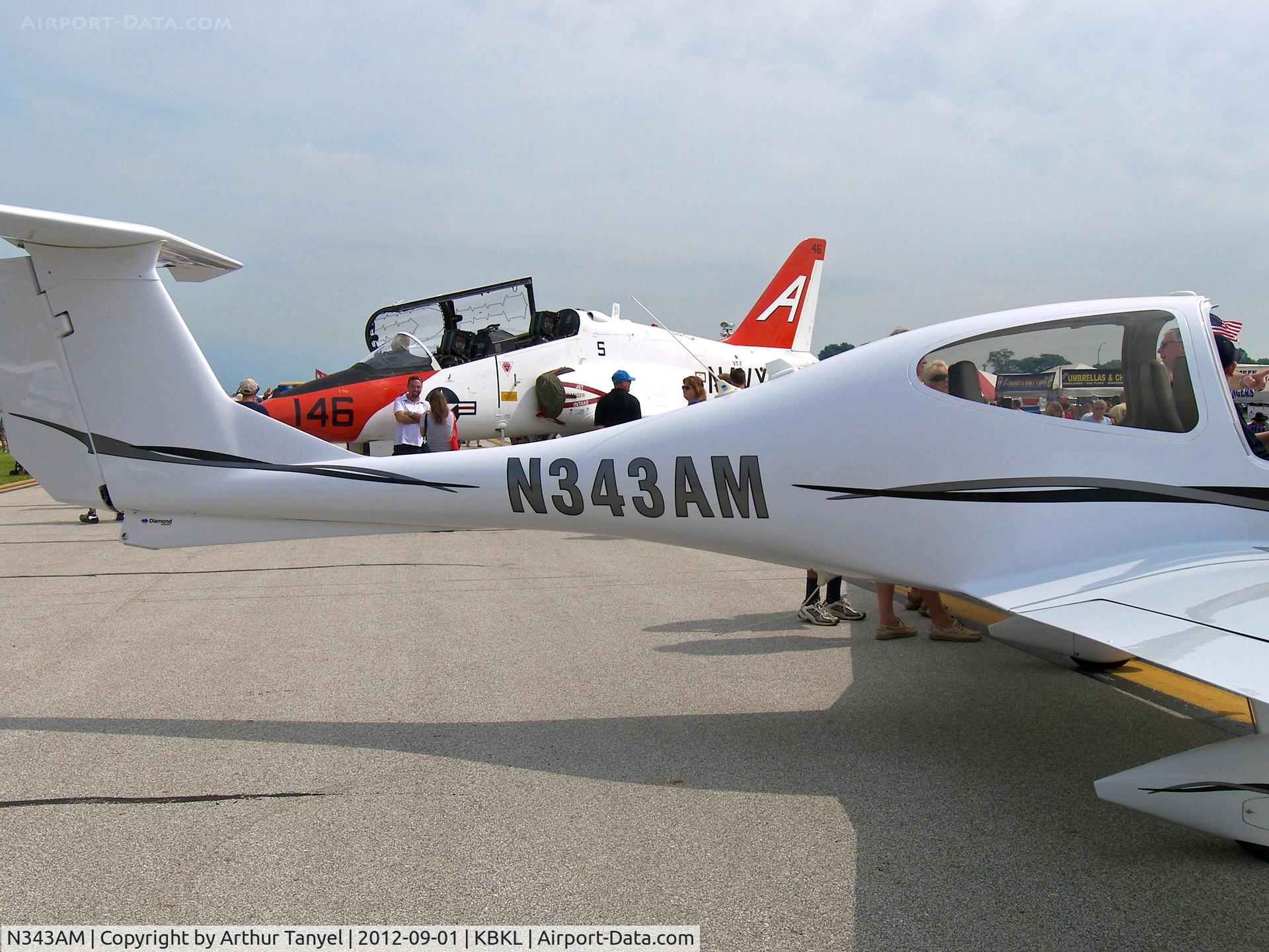 N343AM, 2007 Diamond DA-40 Diamond Star C/N 40.822, On display @ 2012 Cleveland International Air Show