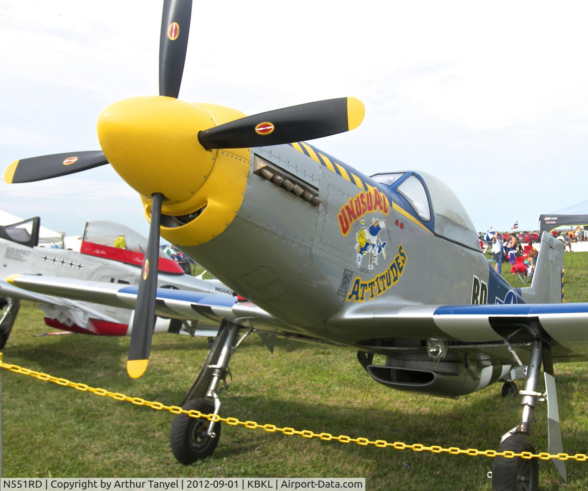 N551RD, Titan T-51 Mustang C/N M07SV6S0HK0130, On display @ 2012 Cleveland International Air Show