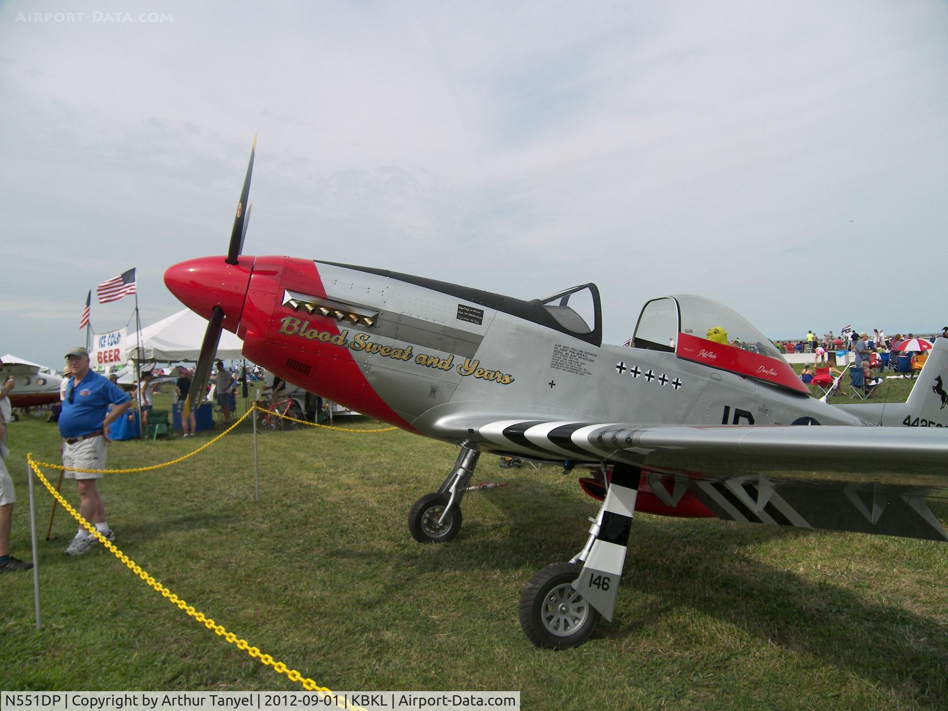 N551DP, 2012 Titan T-51 Mustang C/N M09SV6SOHK0146, On display @ Cleveland International Air Show