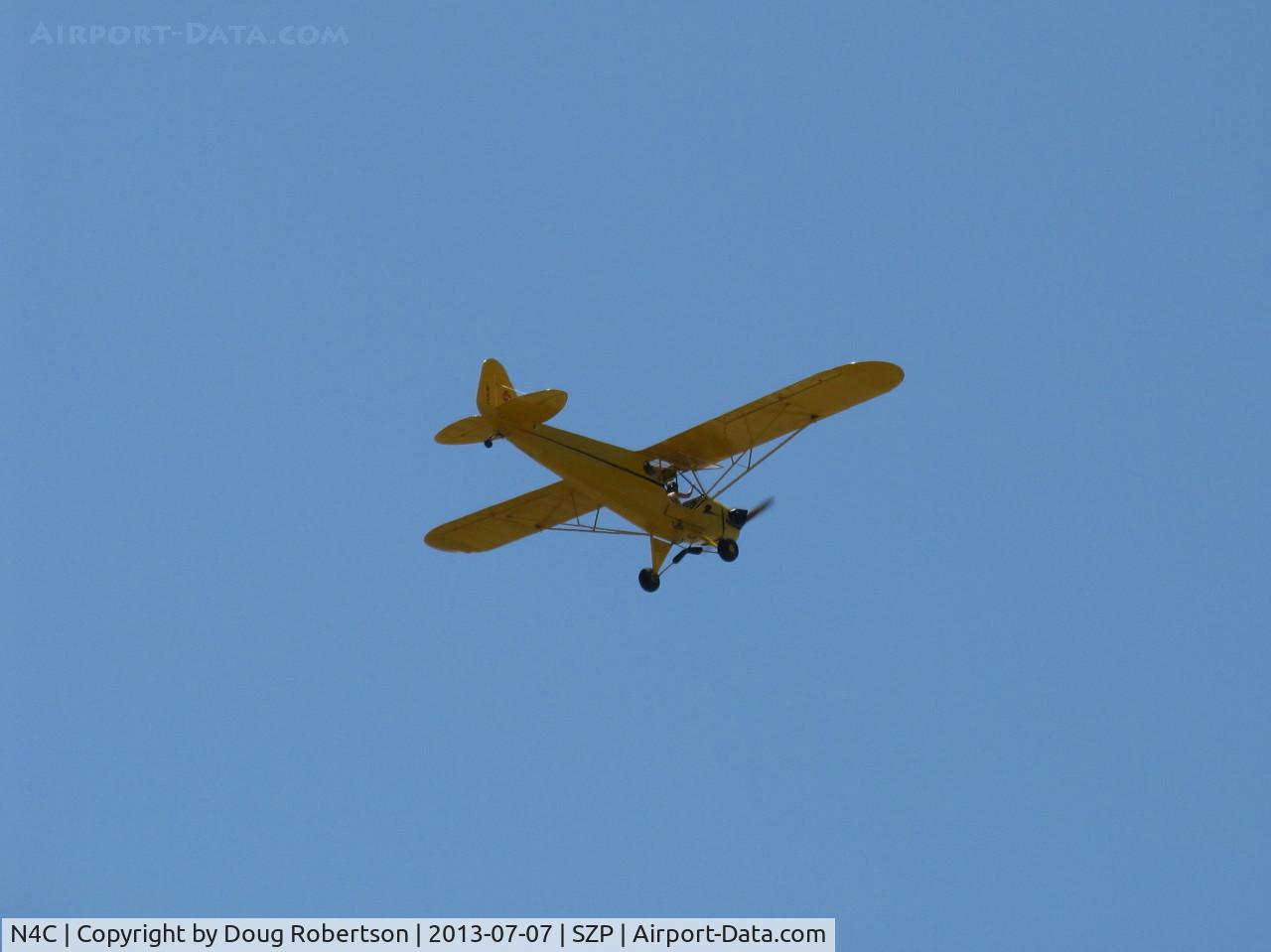 N4C, 1947 Piper J3C-65 Cub Cub C/N 22804, 1947 Piper J3C-65 CUB, Continental A&C65 65 Hp, takeoff climb Rwy 22