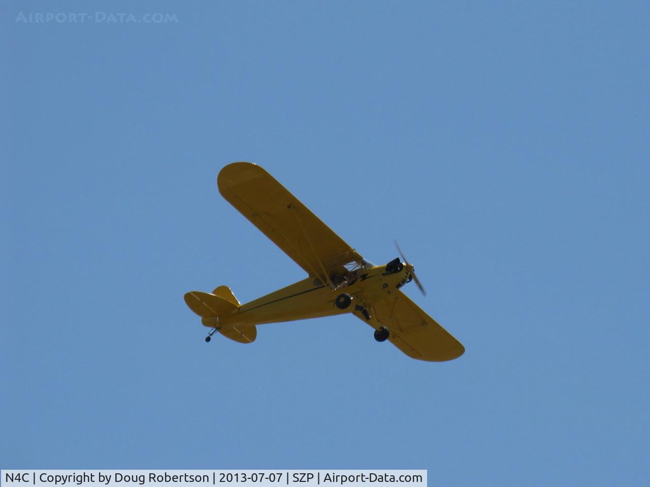 N4C, 1947 Piper J3C-65 Cub Cub C/N 22804, 1947 Piper J3C-65 CUB, Continental A&C65 65 Hp, another takeoff climb Rwy 22