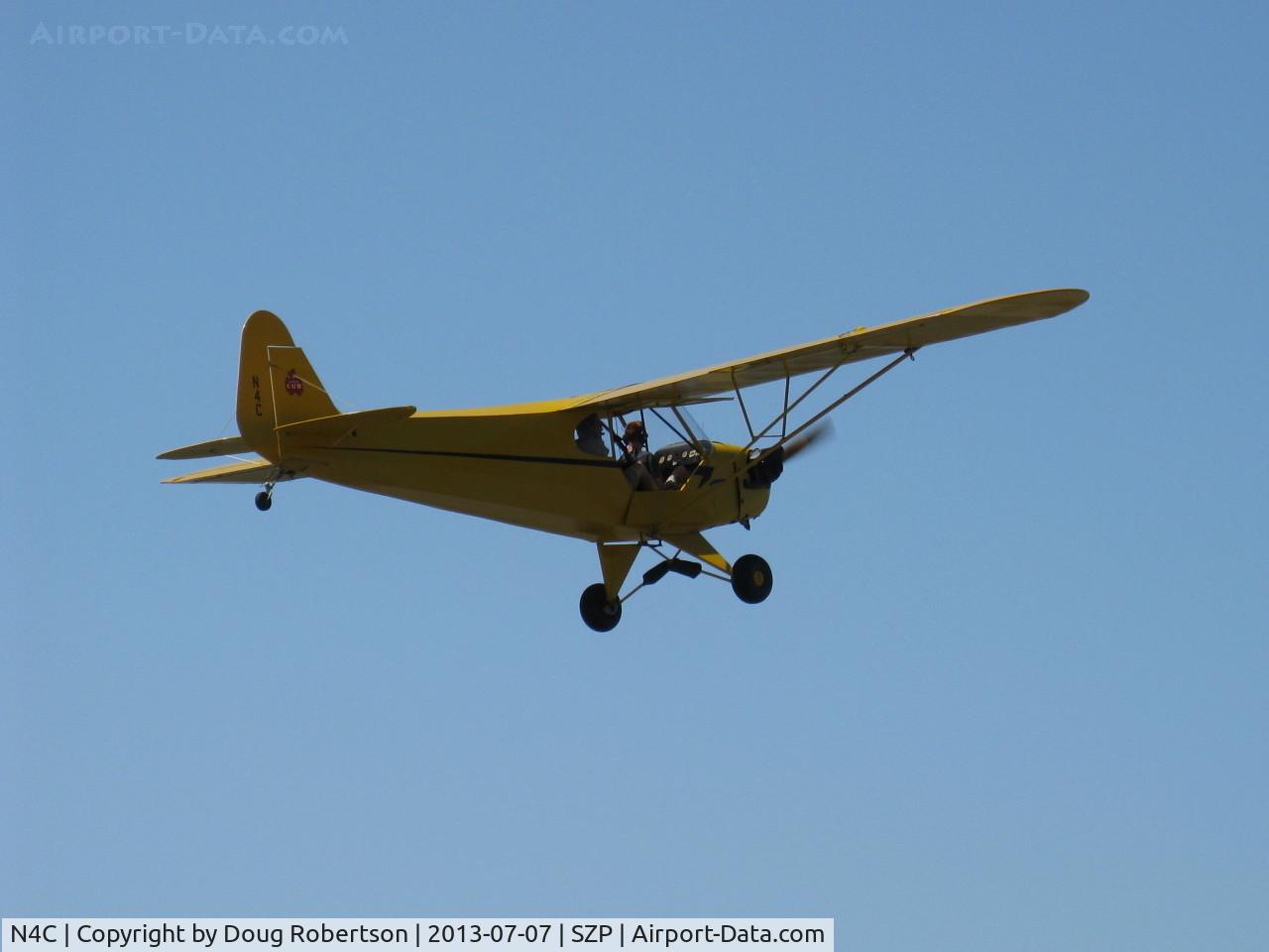 N4C, 1947 Piper J3C-65 Cub Cub C/N 22804, 1947 Piper J3C-65 CUB, Continental A&C65 65 Hp, takeoff climb Rwy 22