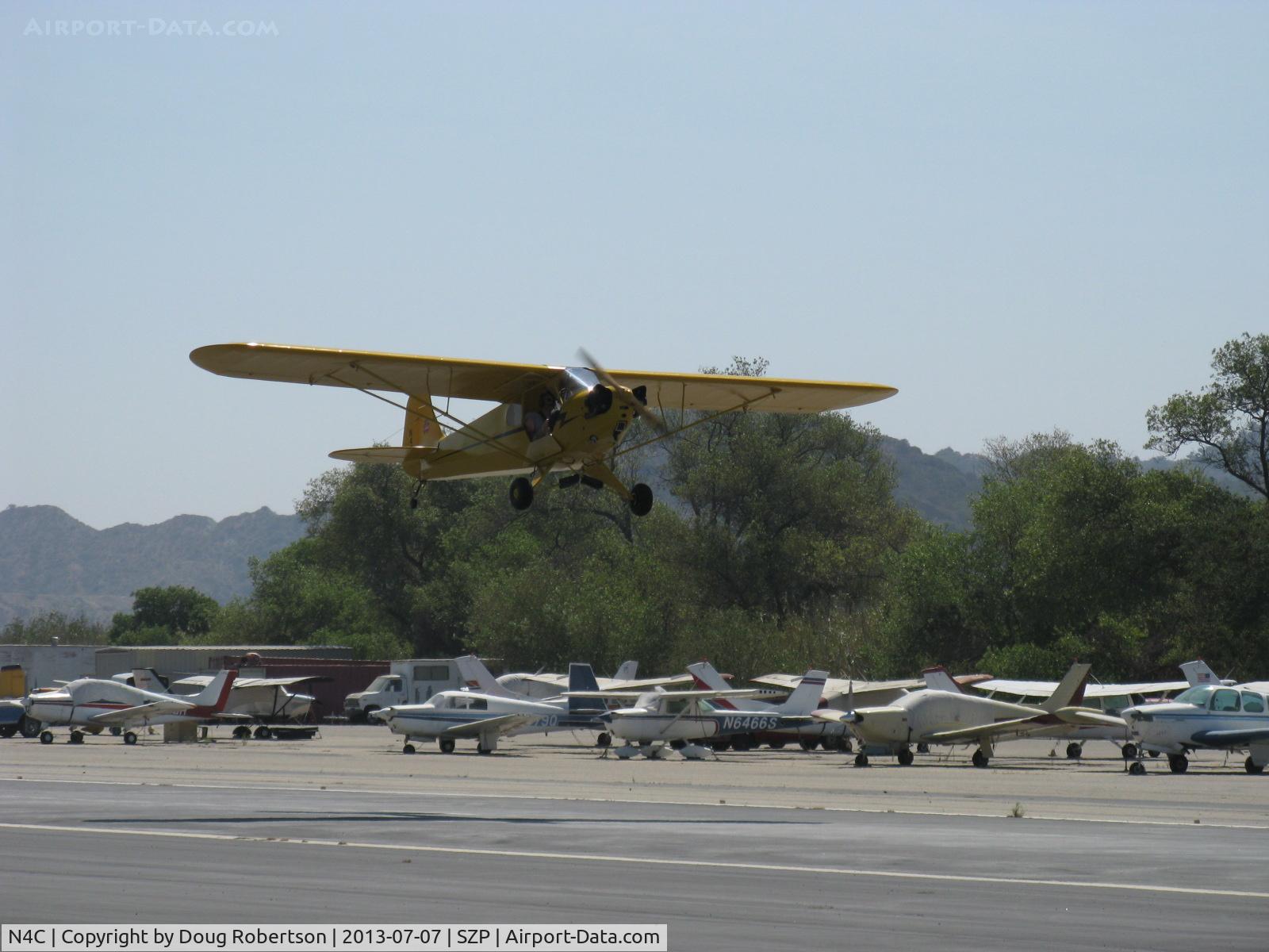 N4C, 1947 Piper J3C-65 Cub Cub C/N 22804, 1947 Piper J3C-65 CUB, Continental A&C65 65 Hp, takeoff climb 
Rwy 22