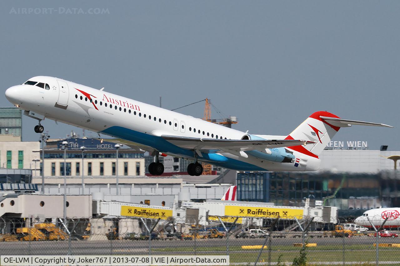OE-LVM, 1991 Fokker F100 (F-28-0100) C/N 11361, Austrian Airlines