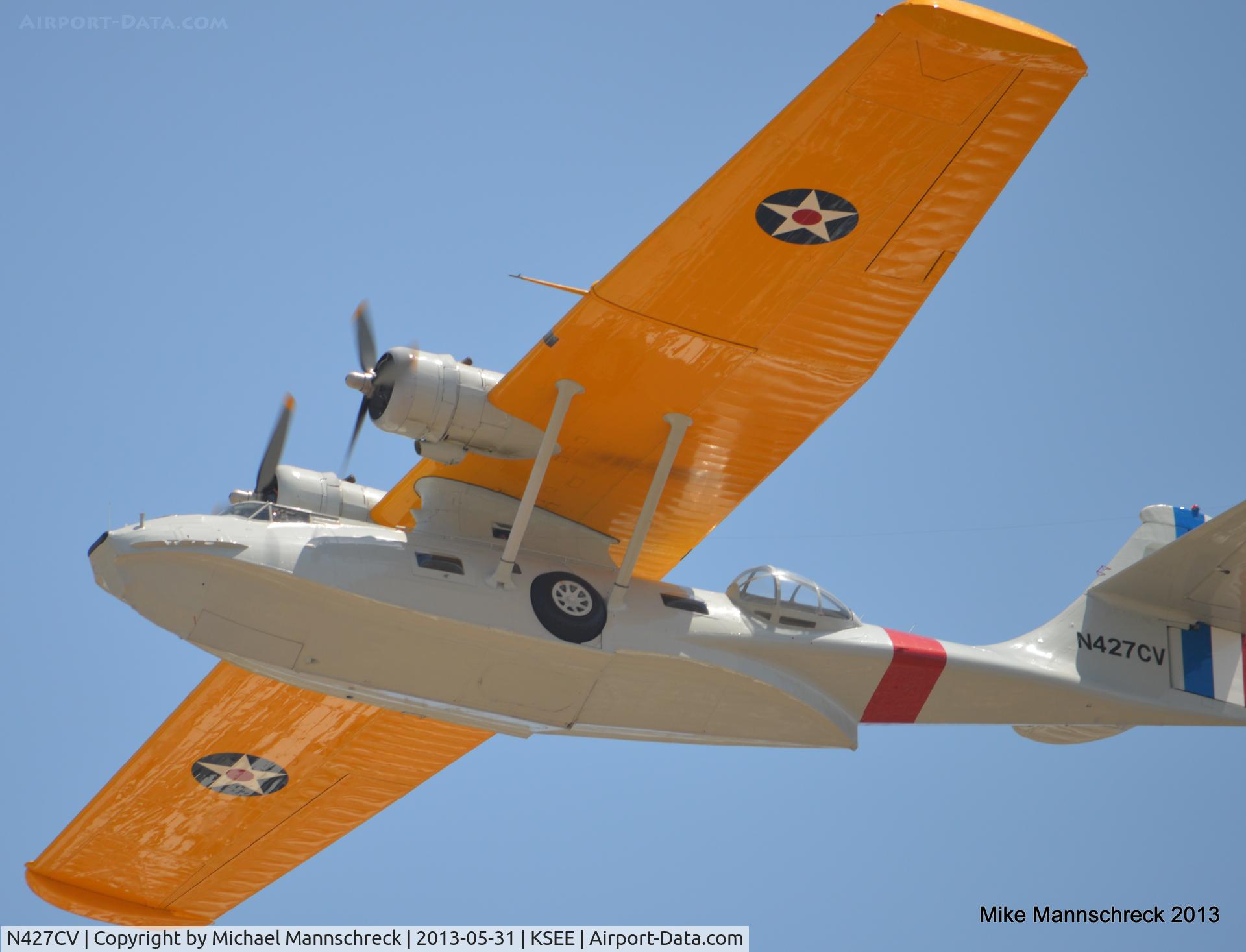 N427CV, 1943 Consolidated (Canadian Vickers) PBV-1A Canso A C/N 427, flying over head