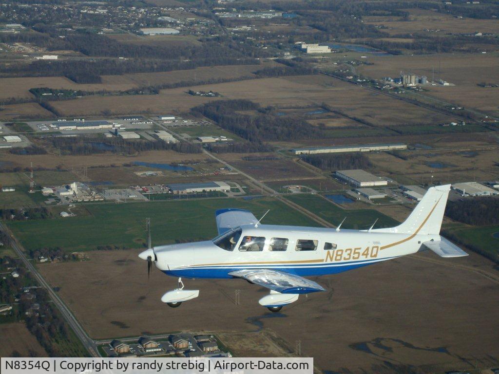N8354Q, 1981 Piper PA-32-301 Saratoga C/N 32-8106050, flying over northeast indiana