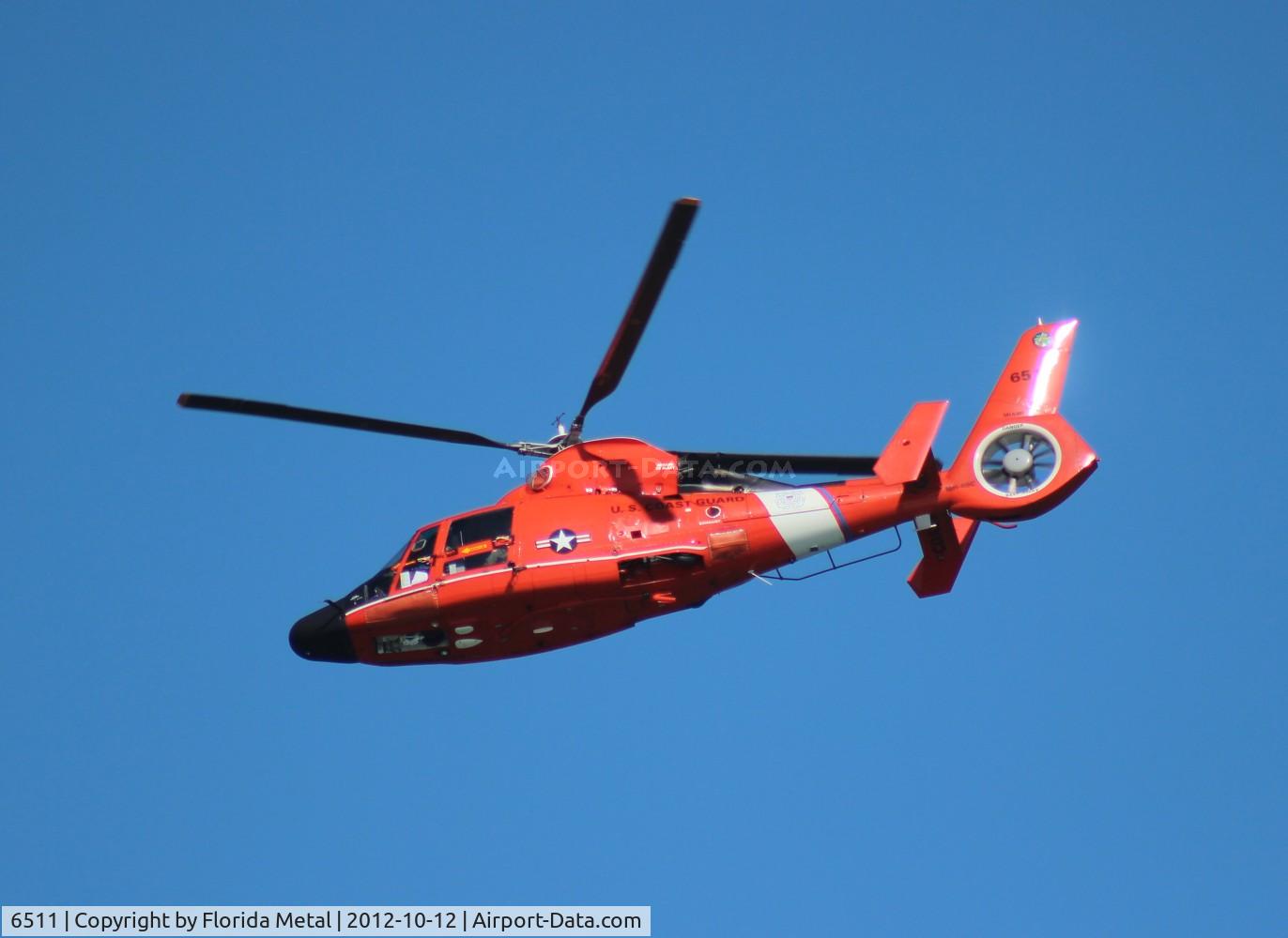 6511, Aerospatiale HH-65C Dolphin C/N 6121, HH-65C Dolphin over Daytona Beach