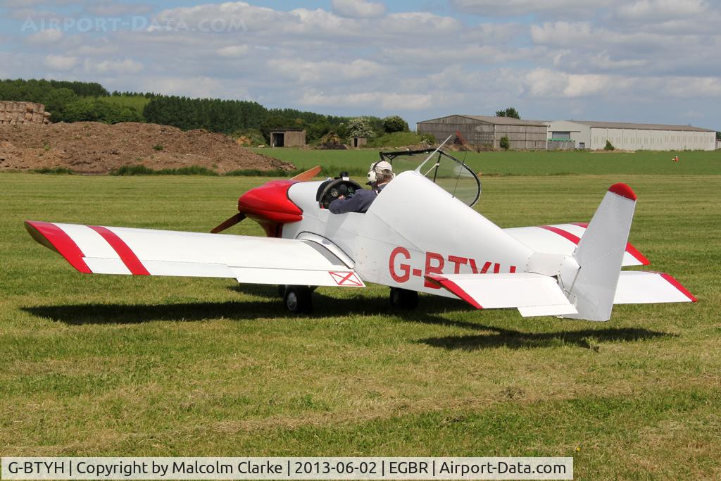 G-BTYH, 1993 Pottier P-80S C/N PFA 160-11121, Pottier P-80S at The Real Aeroplane Club's Jolly June Jaunt, Breighton Airfield, 2013.