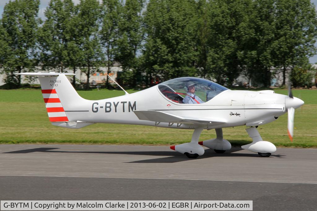 G-BYTM, 2000 Dyn'Aero MCR-01 UL C/N PFA 301-13440, Dyn'Aero MCR-01 Banbi at The Real Aeroplane Club's Jolly June Jaunt, Breighton Airfield, 2013.