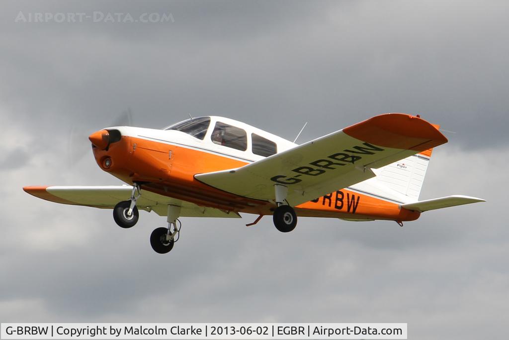 G-BRBW, 1974 Piper PA-28-140 Cherokee Cruiser C/N 28-7425153, Piper PA-28-140 Cherokee at The Real Aeroplane Club's Jolly June Jaunt, Breighton Airfield, 2013.