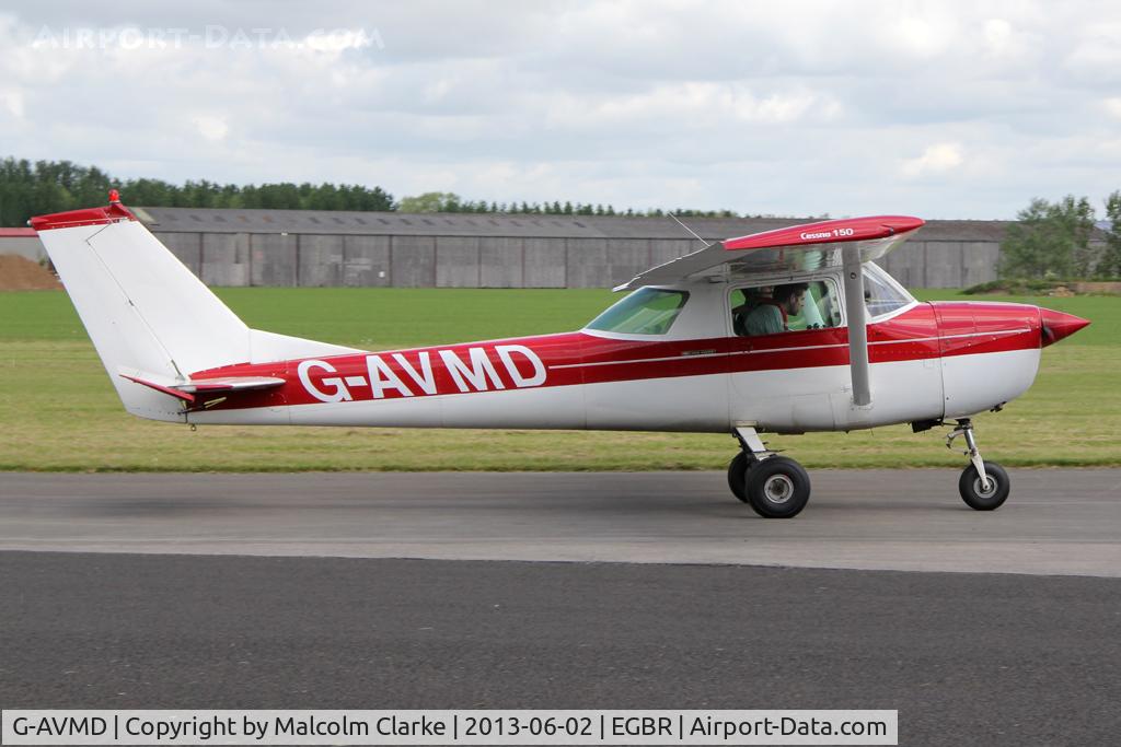 G-AVMD, 1966 Cessna 150G C/N 150-65504, Cessna 150G at The Real Aeroplane Club's Jolly June Jaunt, Breighton Airfield, 2013.