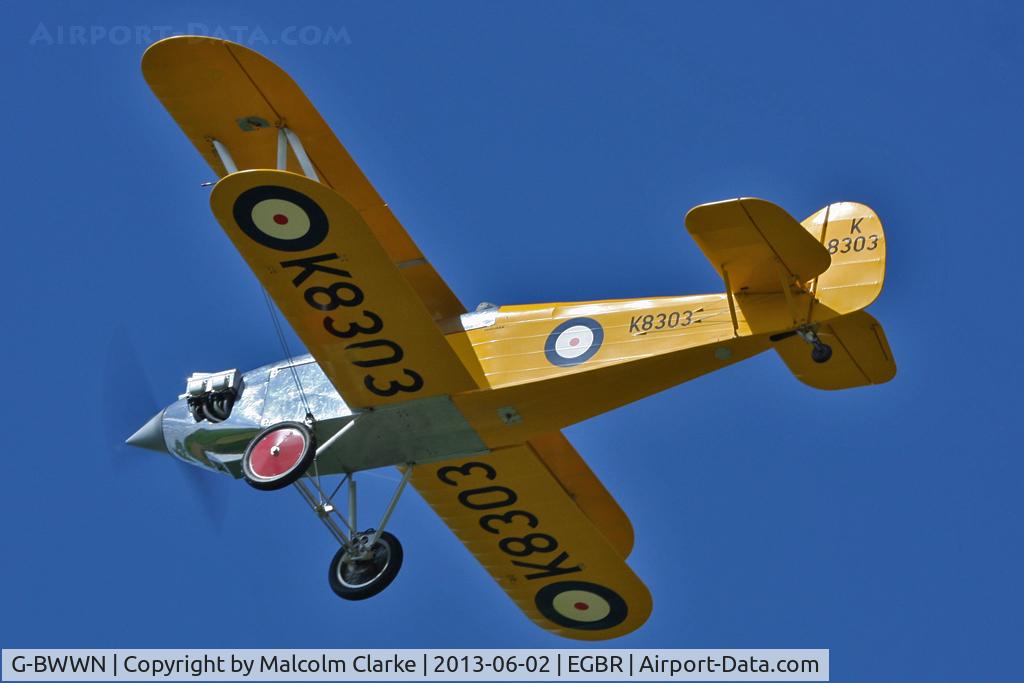G-BWWN, 1998 Isaacs Fury II C/N PFA 011-10957, Isaacs Fury II at The Real Aeroplane Club's Jolly June Jaunt, Breighton Airfield, 2013.