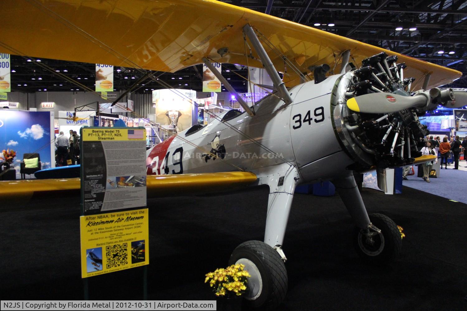 N2JS, 1996 Boeing B75N1 C/N 75-1349, Stearman at NBAA Orange County Convention Center
