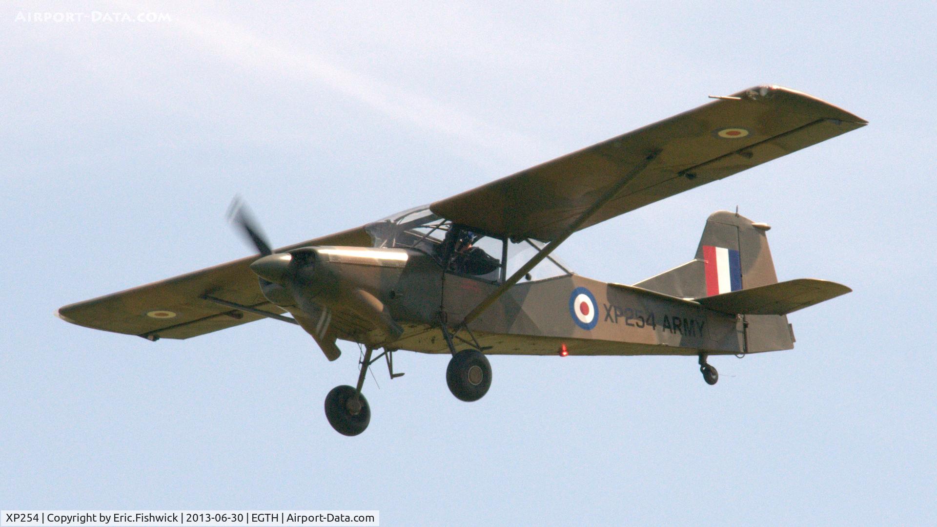 XP254, 1962 Auster AOP.11 C/N B5/10/162, 43. XP254 in display mode at the Shuttleworth Military Pagent Flying Day, 30 June 2013.