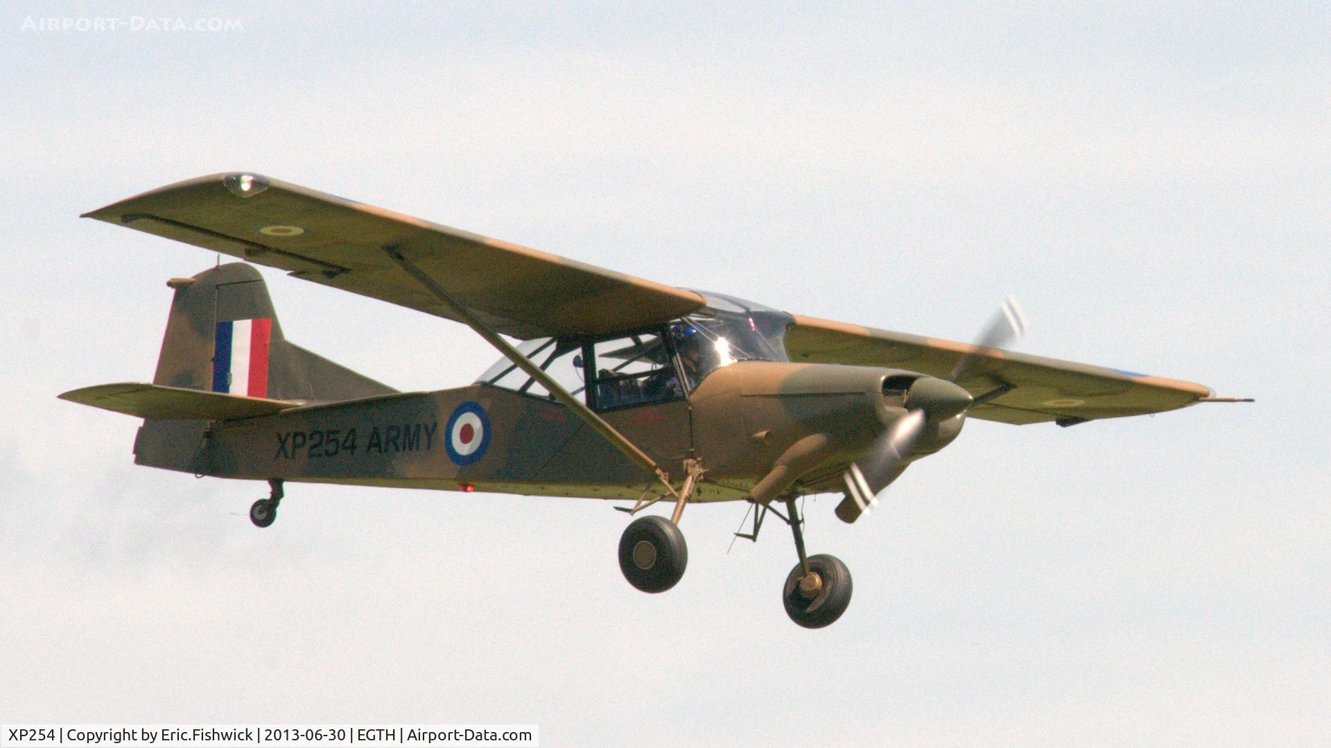XP254, 1962 Auster AOP.11 C/N B5/10/162, 42. XP254 in display mode at the Shuttleworth Military Pagent Flying Day, 30 June 2013.