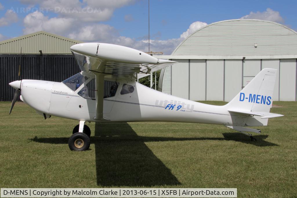 D-MENS, B & F Technik FK-9 Mark IV C/N 04U-266, B & F Technik FK-9. Participant in Fly UK 2013. Fishburn Airfield, June 2013.