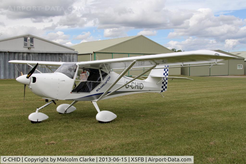 G-CHID, 2012 Aeropro Eurofox 912(1) C/N BMAA/HB/621, Aeropro Eurofox 912(1). Participant in Fly UK 2013. Fishburn Airfield, June 2013.