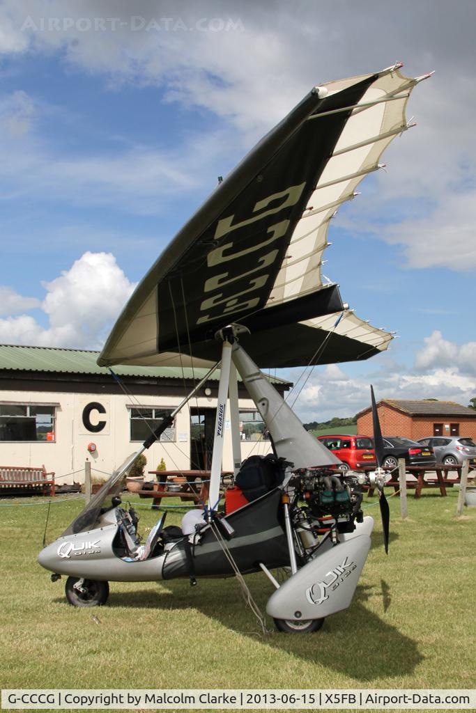 G-CCCG, 2003 Mainair Pegasus Quik C/N 7946, Mainair Pegasus Quik. Participant in Fly UK 2013. Fishburn Airfield, June 2013.
