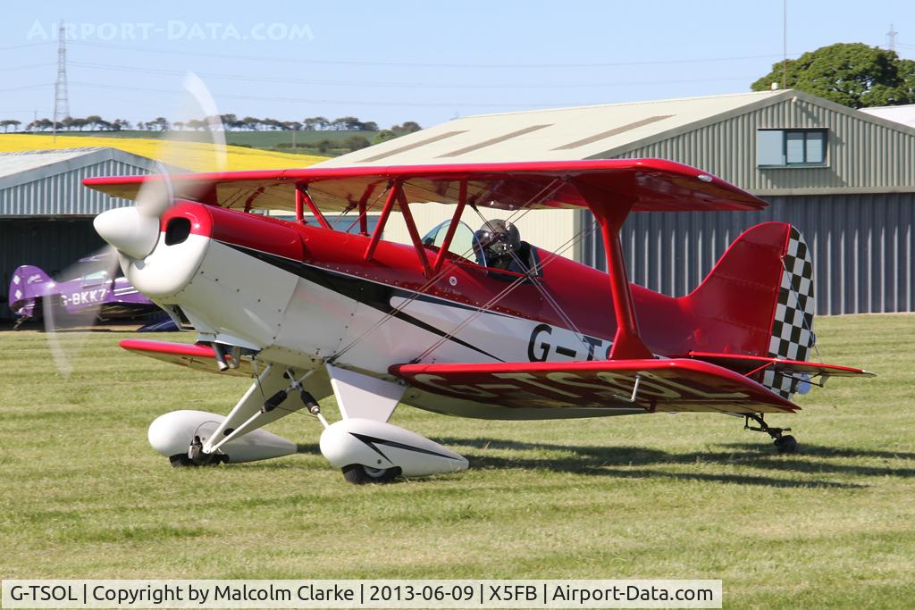 G-TSOL, 1991 EAA Acro Sport I C/N PFA 072-11391, EAA Acro Sport 1, Fishburn Airfield, June 9th 2013.