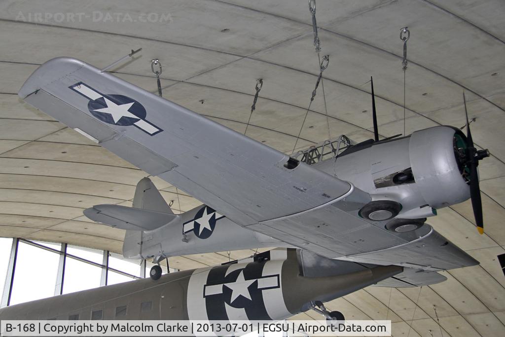 B-168, Noorduyn AT-16 Harvard IIB C/N 14-718, North American AT-16 Harvard IIB, B-168 (Composite), American Air Museum, Duxford Airfield, July 2013.