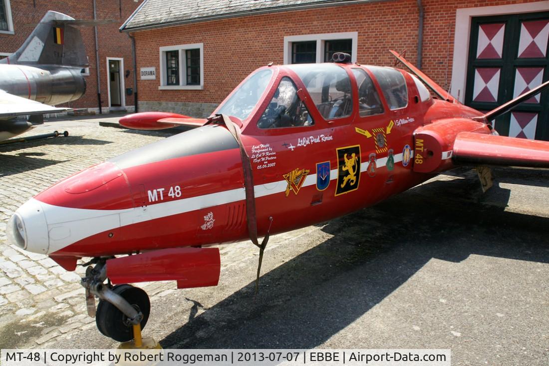 MT-48, Fouga CM-170R Magister C/N 204, Preserved.First Wing Historical Centre (1WHC) The Golden falcon.