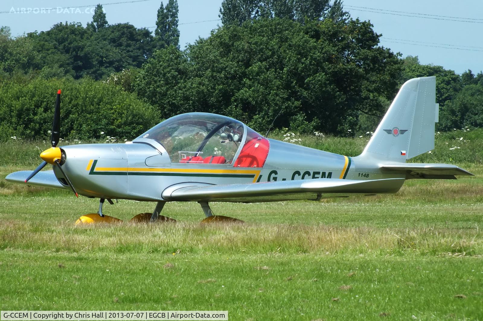 G-CCEM, 2003 Aerotechnik EV-97A Eurostar C/N PFA 315-13987, at the Barton open day and fly in