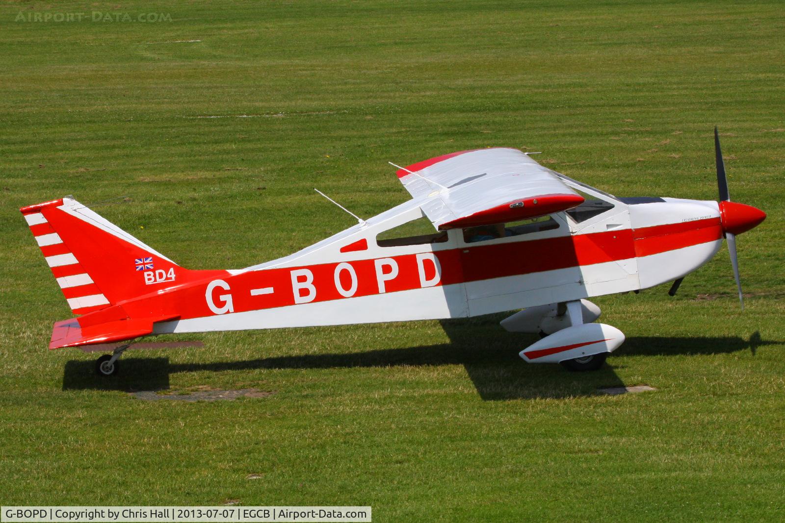 G-BOPD, 1974 Bede BD-4 C/N 632, at the Barton open day and fly in