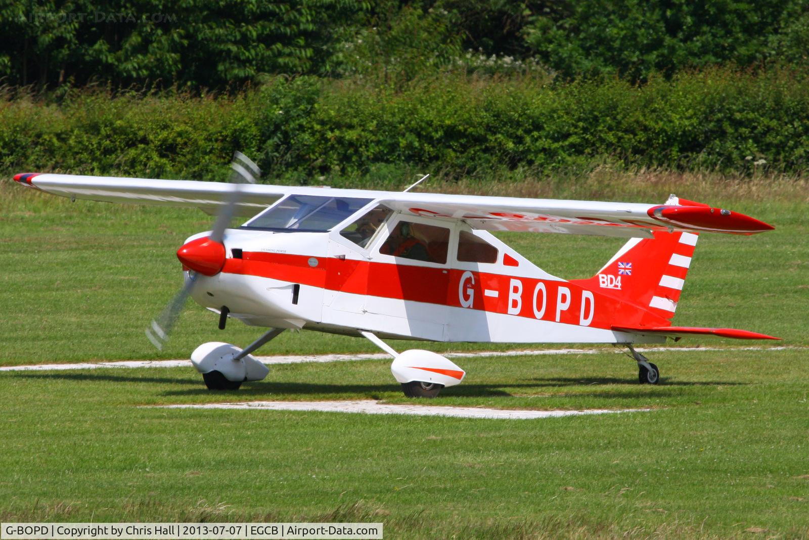 G-BOPD, 1974 Bede BD-4 C/N 632, at the Barton open day and fly in