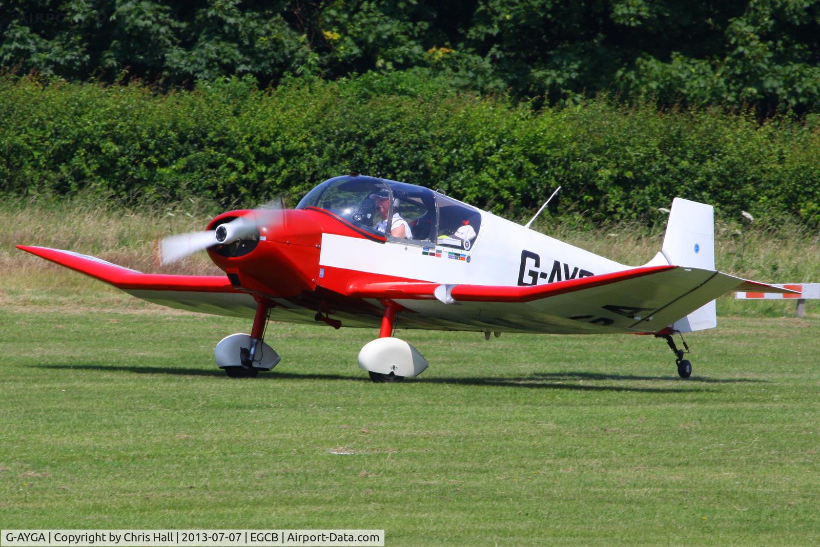 G-AYGA, 1956 SAN Jodel D-117 C/N 436, at the Barton open day and fly in