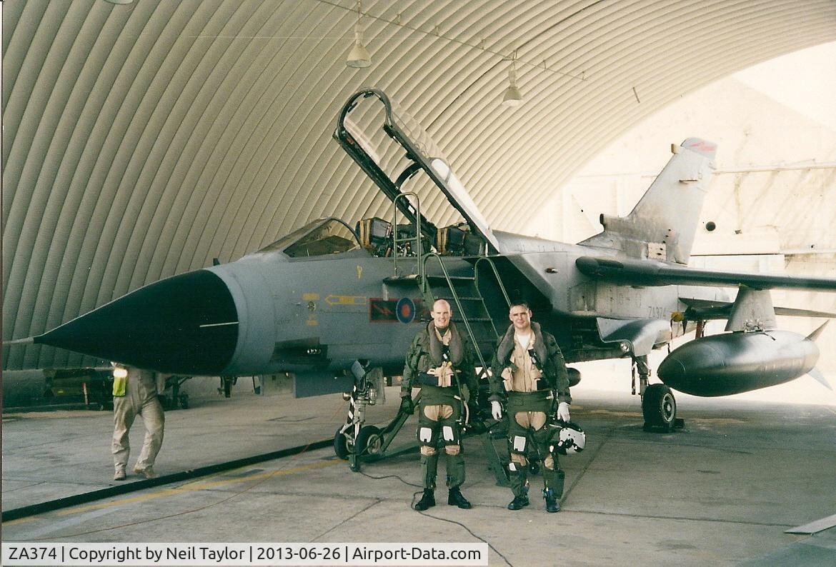 ZA374, 1982 Panavia Tornado GR.1 C/N 178/BS056/3088, When serving in Kuwait in 2000 I was lucky enough to get a flight in this amazing aircraft.