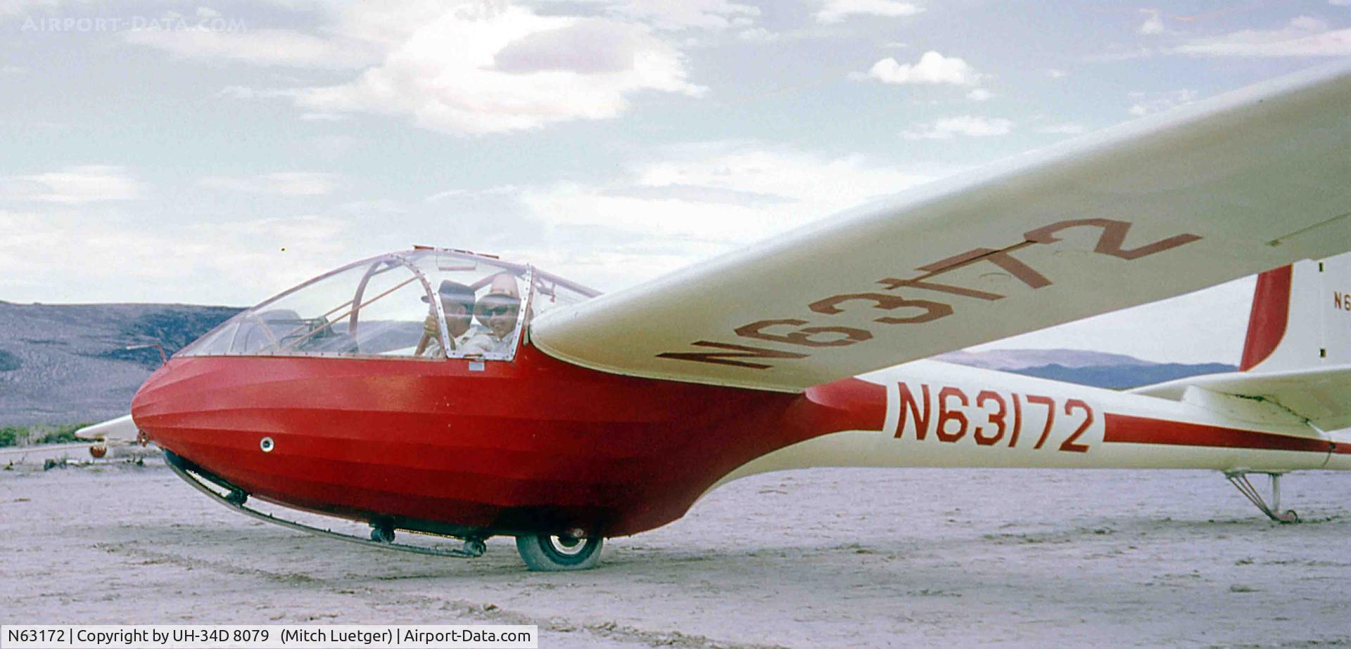 N63172, 1943 Pratt Read PR-G1 C/N PRG-01-49, Getting Ready for Take Off: Sail Plane we flew from Salt Flats outside of Carson City, Nevada (N/E) in 1968