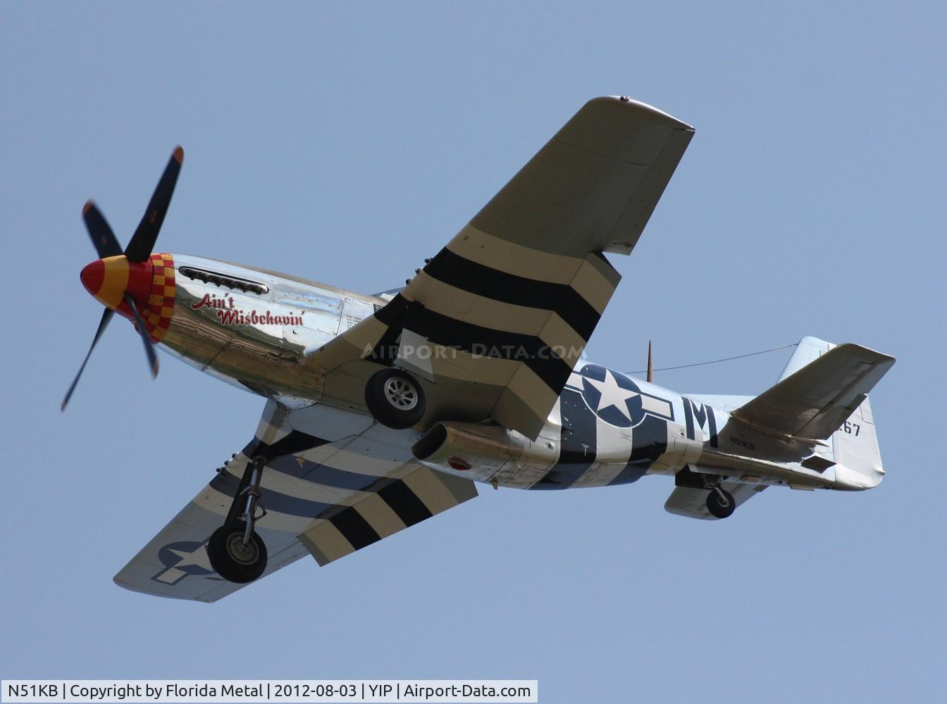 N51KB, 1961 North American F-51D Mustang C/N 44-74009, Aint Misbehavin' F-51D