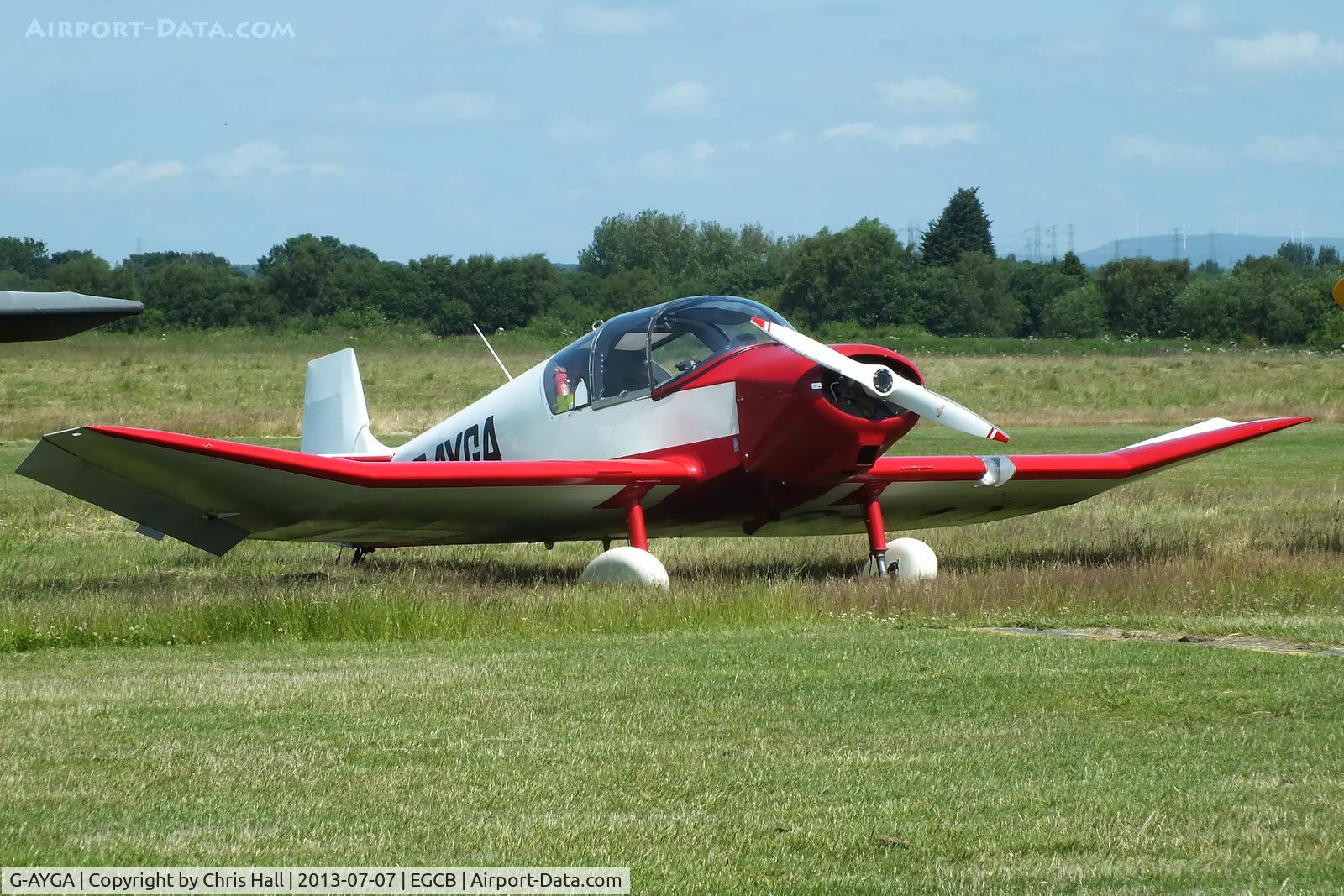 G-AYGA, 1956 SAN Jodel D-117 C/N 436, at the Barton open day and fly in