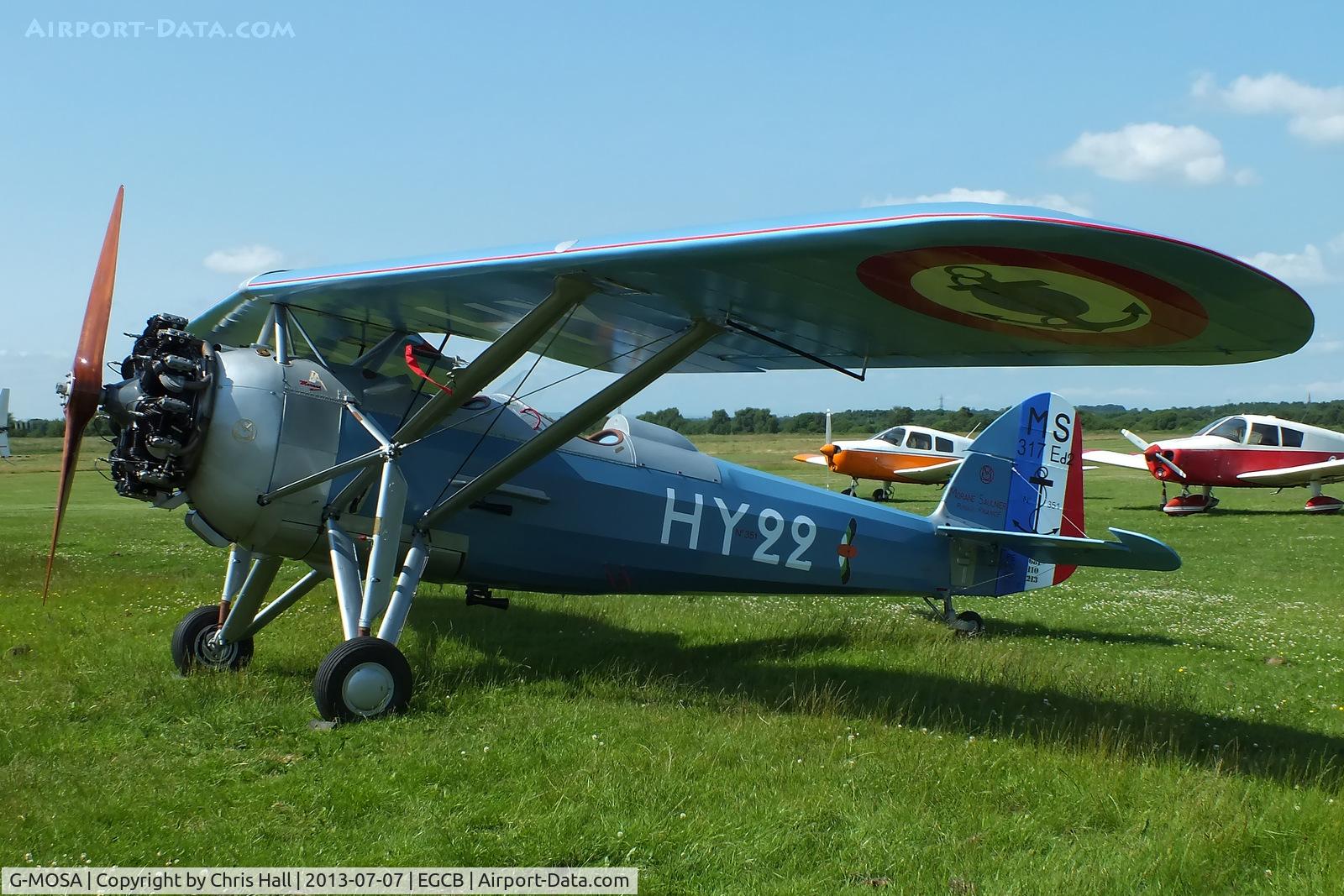 G-MOSA, 1952 Morane-Saulnier MS.317 C/N 351, at the Barton open day and fly in