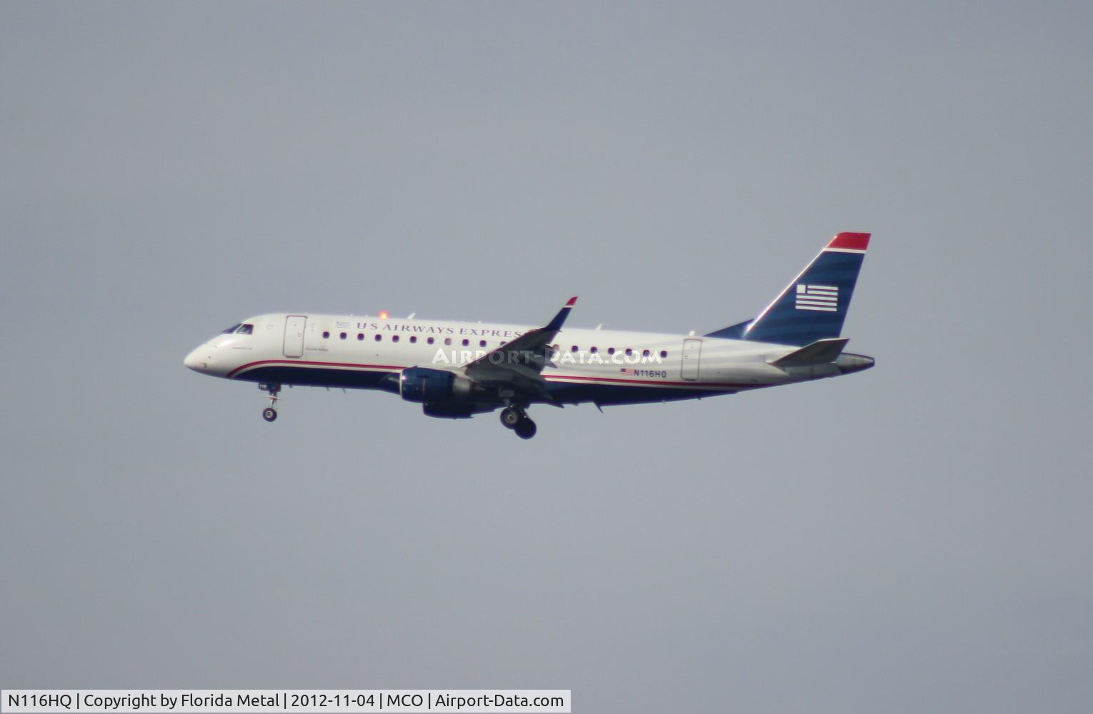 N116HQ, 2007 Embraer 175LR (ERJ-170-200LR) C/N 17000183, Embraer 175 US Airways