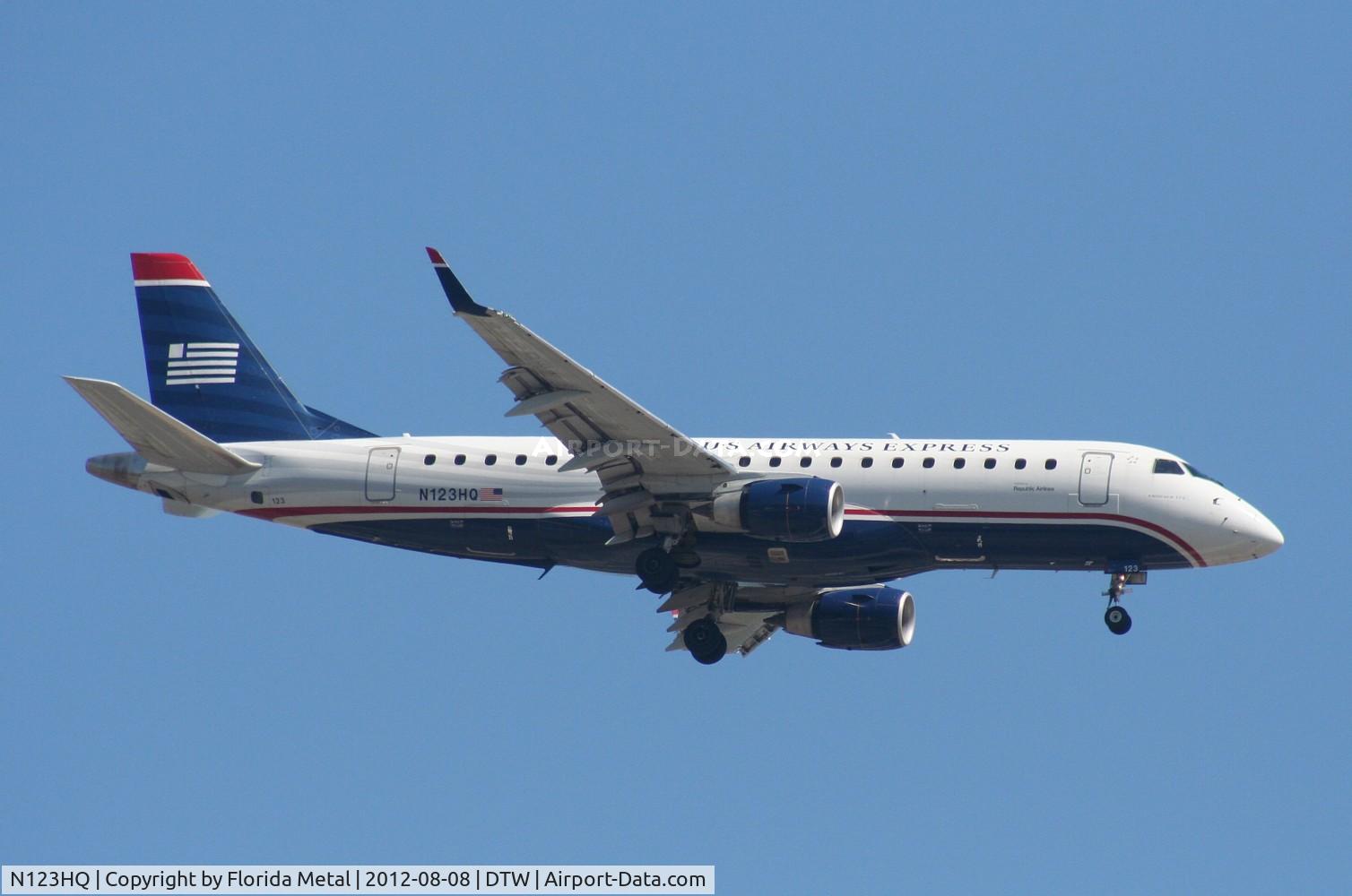 N123HQ, 2007 Embraer 175LR (ERJ-170-200LR) C/N 17000199, US Airways E175