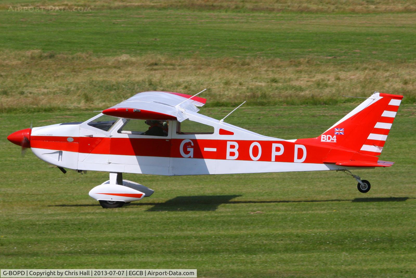 G-BOPD, 1974 Bede BD-4 C/N 632, at the Barton open day and fly in